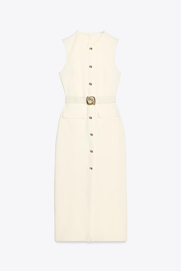 Leonie Crepe Dress with Belt