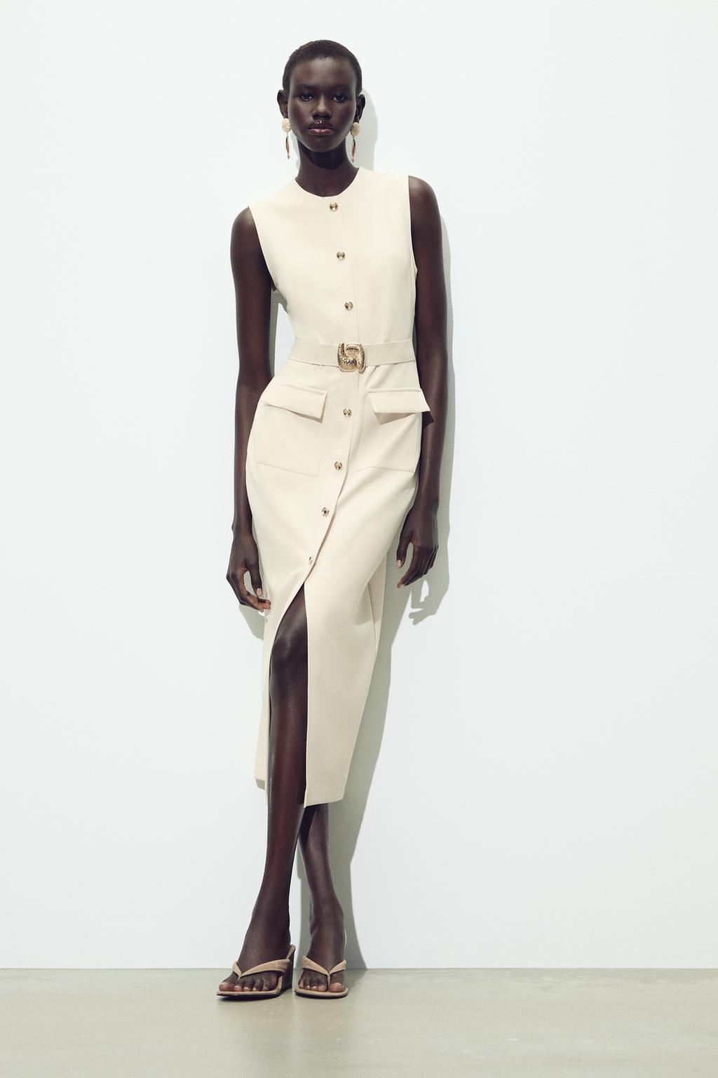 Leonie Crepe Dress with Belt