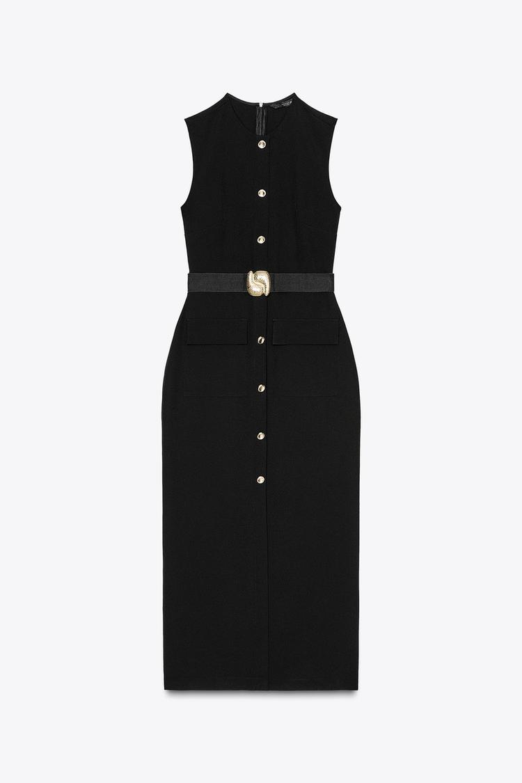 Leonie Crepe Dress with Belt