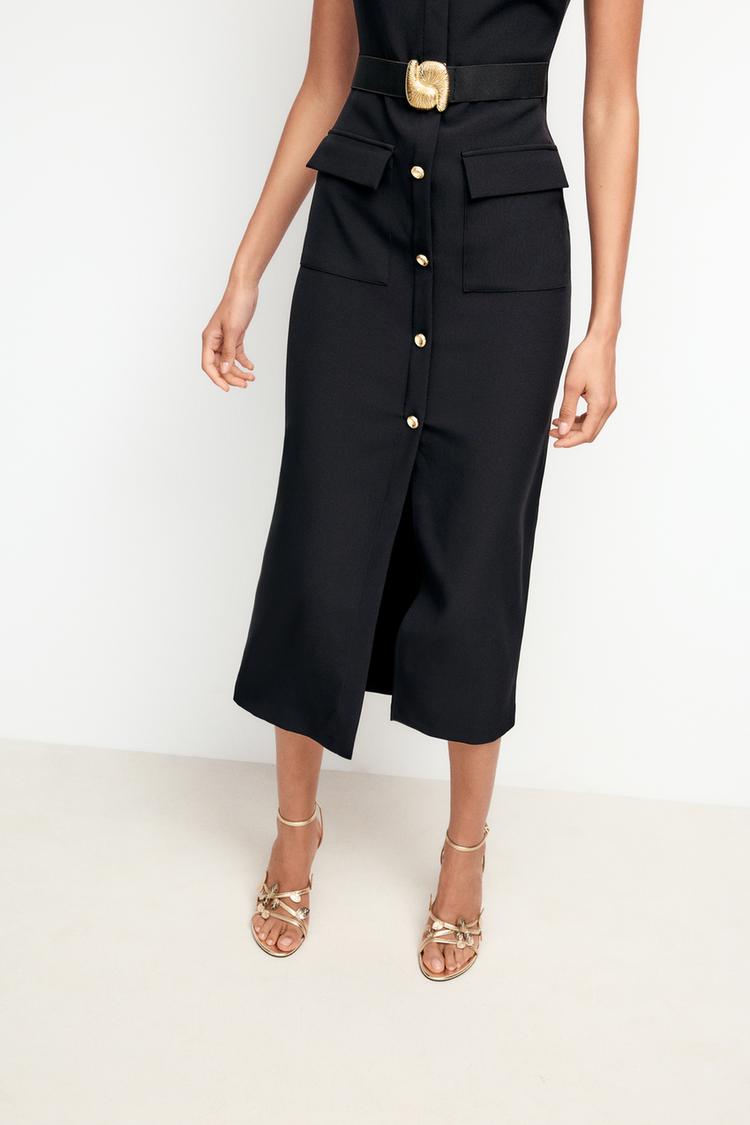 Leonie Crepe Dress with Belt