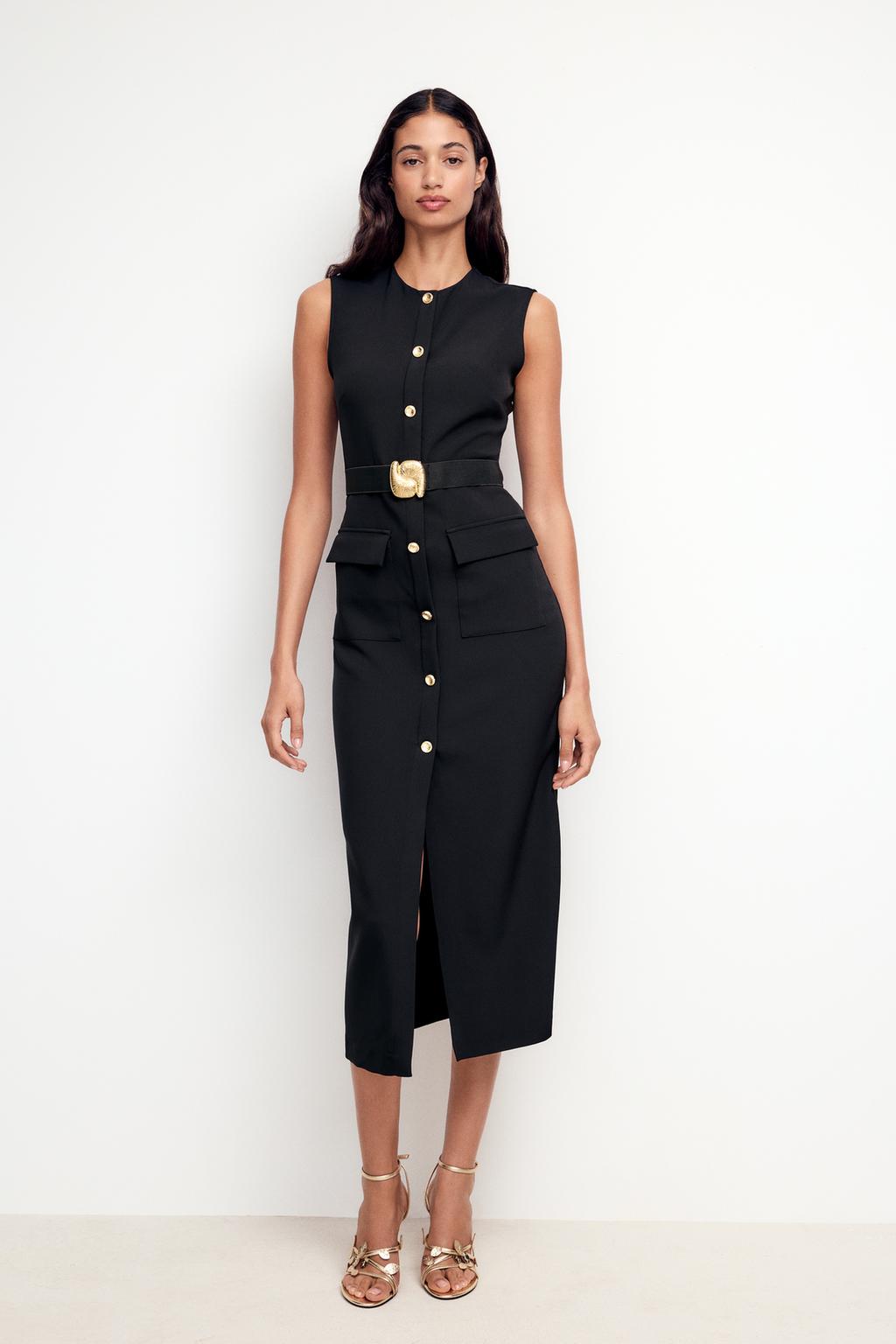 Leonie Crepe Dress with Belt