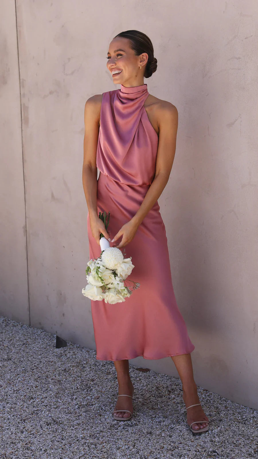 Amara Satin Couture Maxi Dress