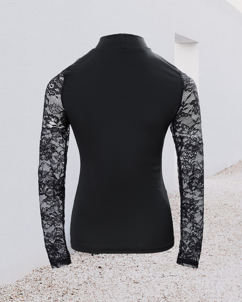 Long Sleeve Top with Lace