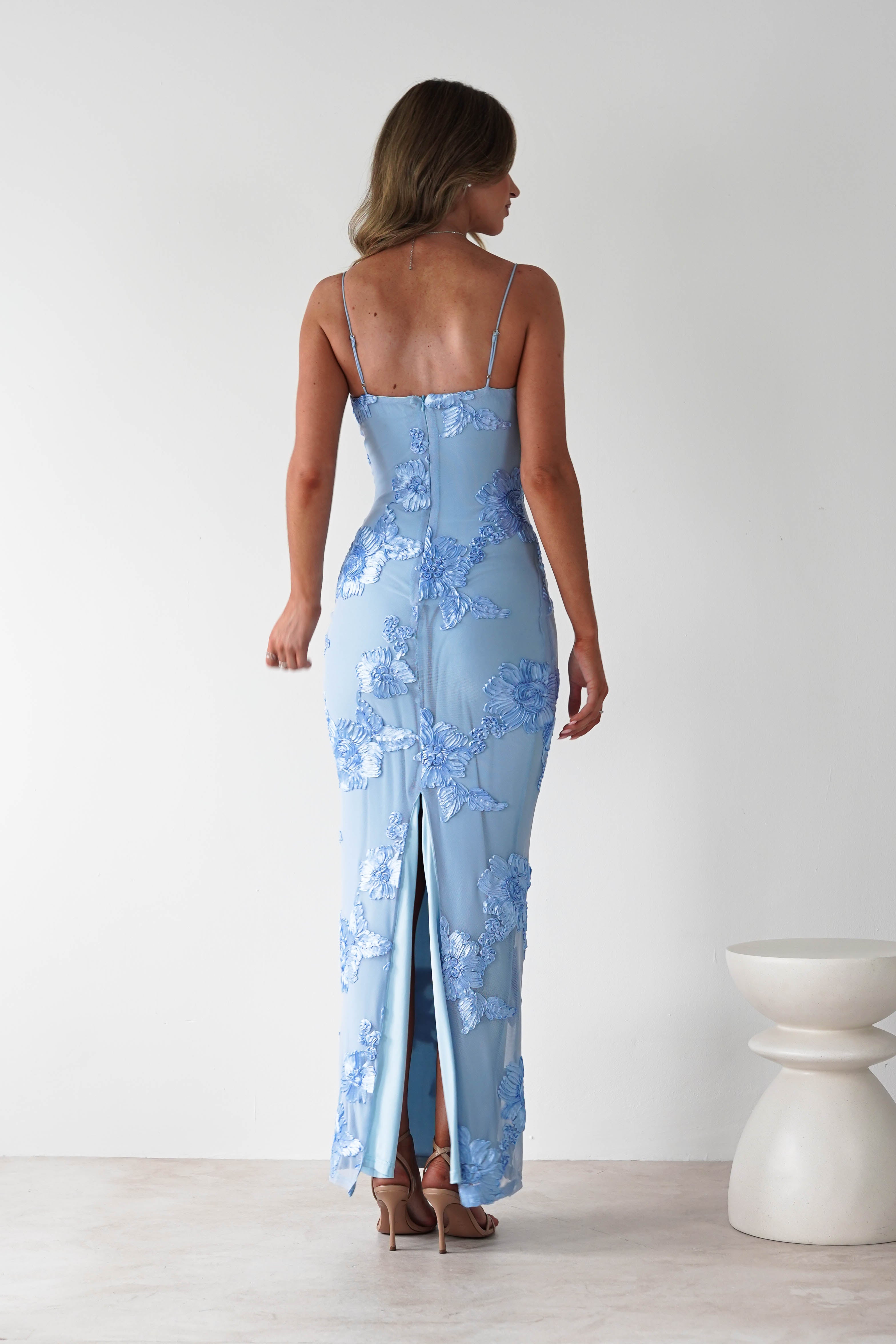 Alvana Floral Appliqué Maxi Dress