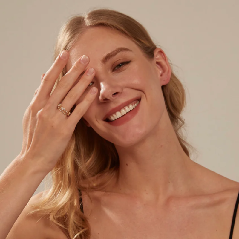 Elegant Double Row Butterfly Zircon Ring – Vivian for an Enchanting Style