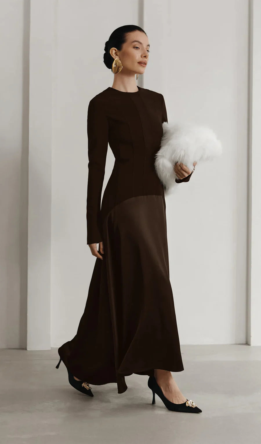 Leah Satin Maxi Dress