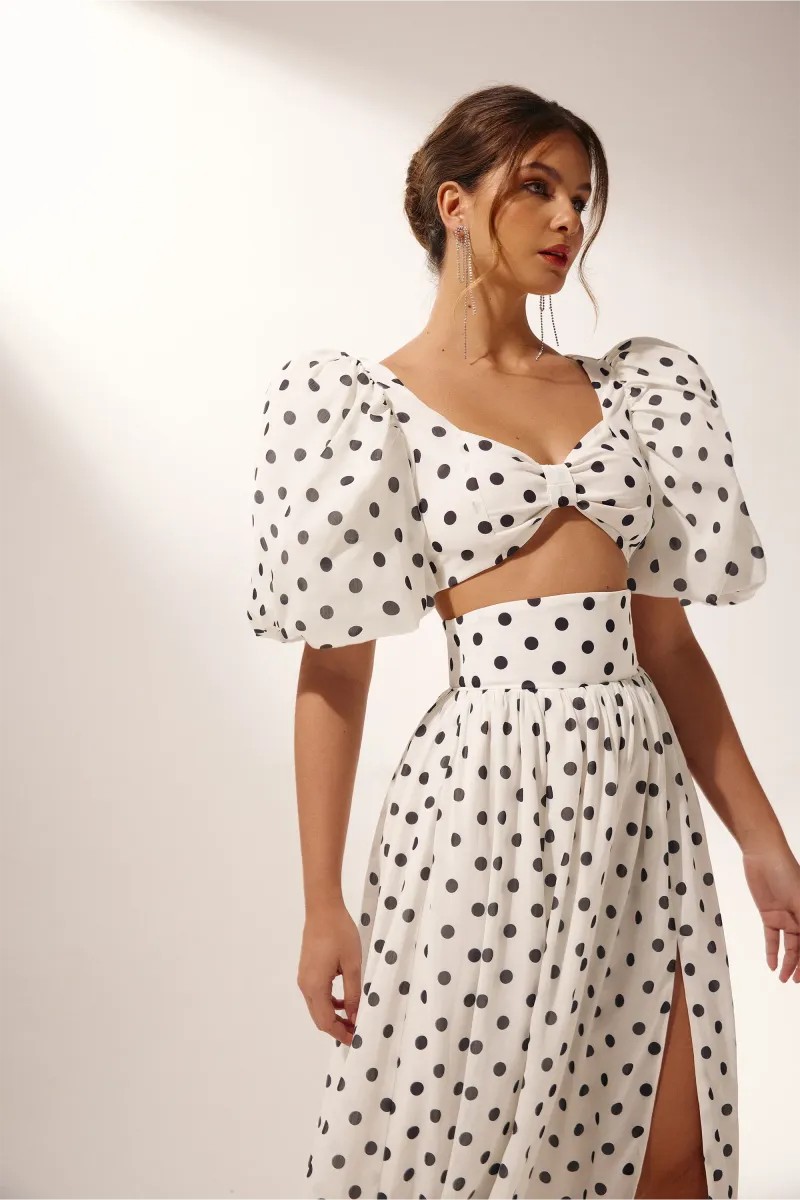 Monique Polka Dot Skirt Set
