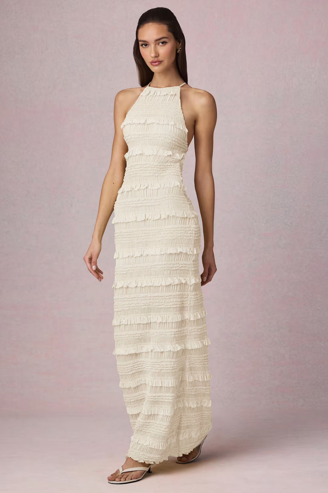 Aurelia Halter Ruffle Maxi