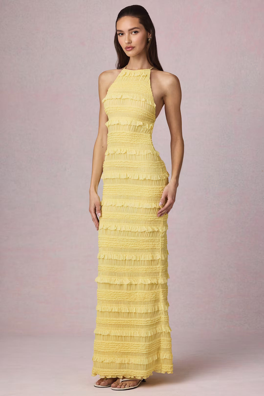 Aurelia Halter Ruffle Maxi