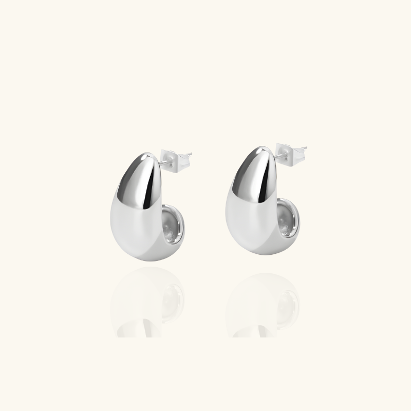 Thick Droplet Stud Earrings - Stylish and Trendy Chelsea Design