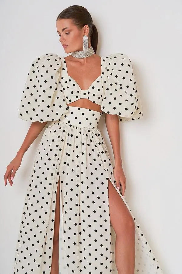 Monique Polka Dot Skirt Set