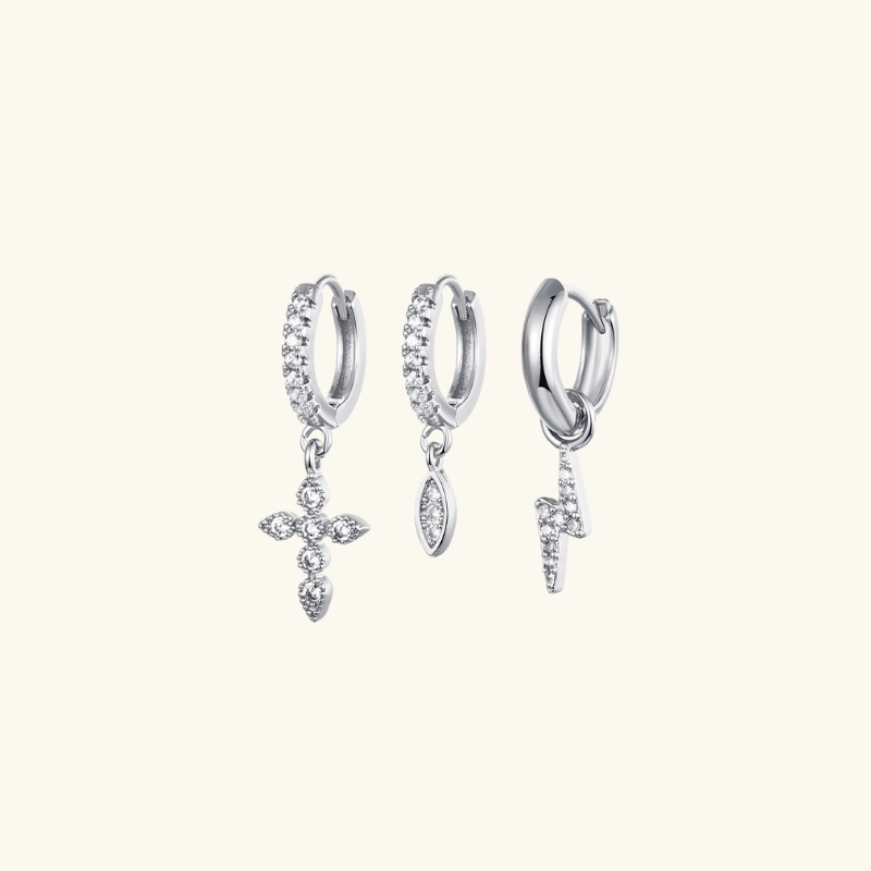 Stylish Lightning Bolt Earring Set for Women - Riri