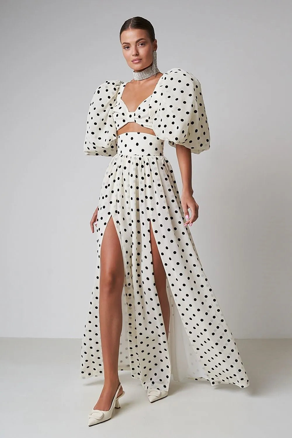 Monique Polka Dot Skirt Set
