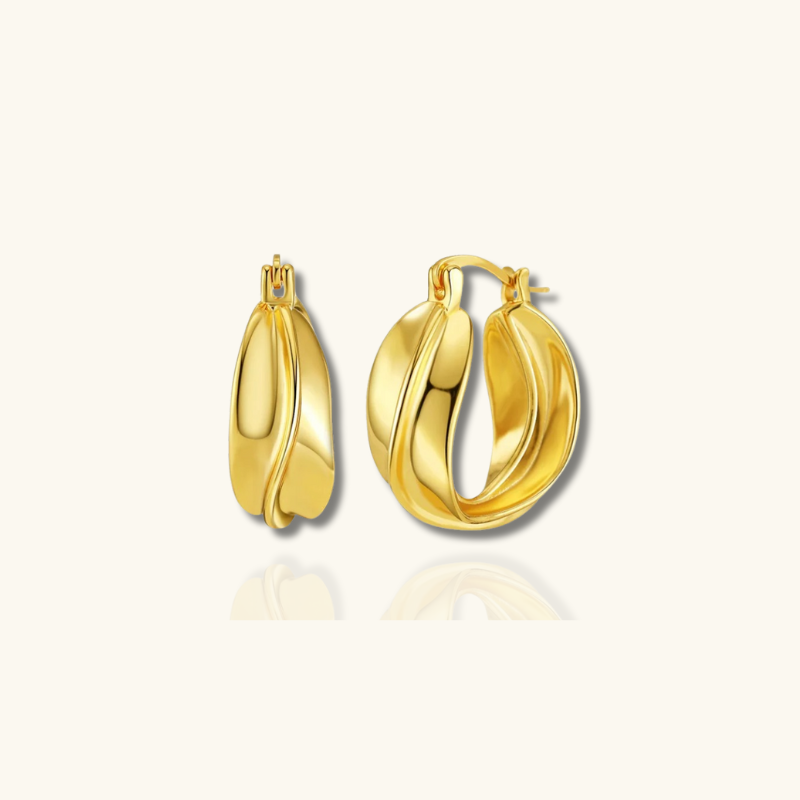 Cute Vintage Braided Hoop Earrings - Miniature Style