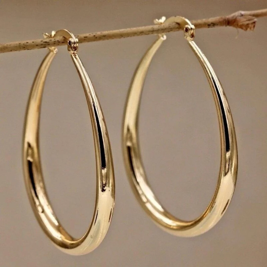 Bolle Golden Hoop Earrings – Vintage Look & Waterproof