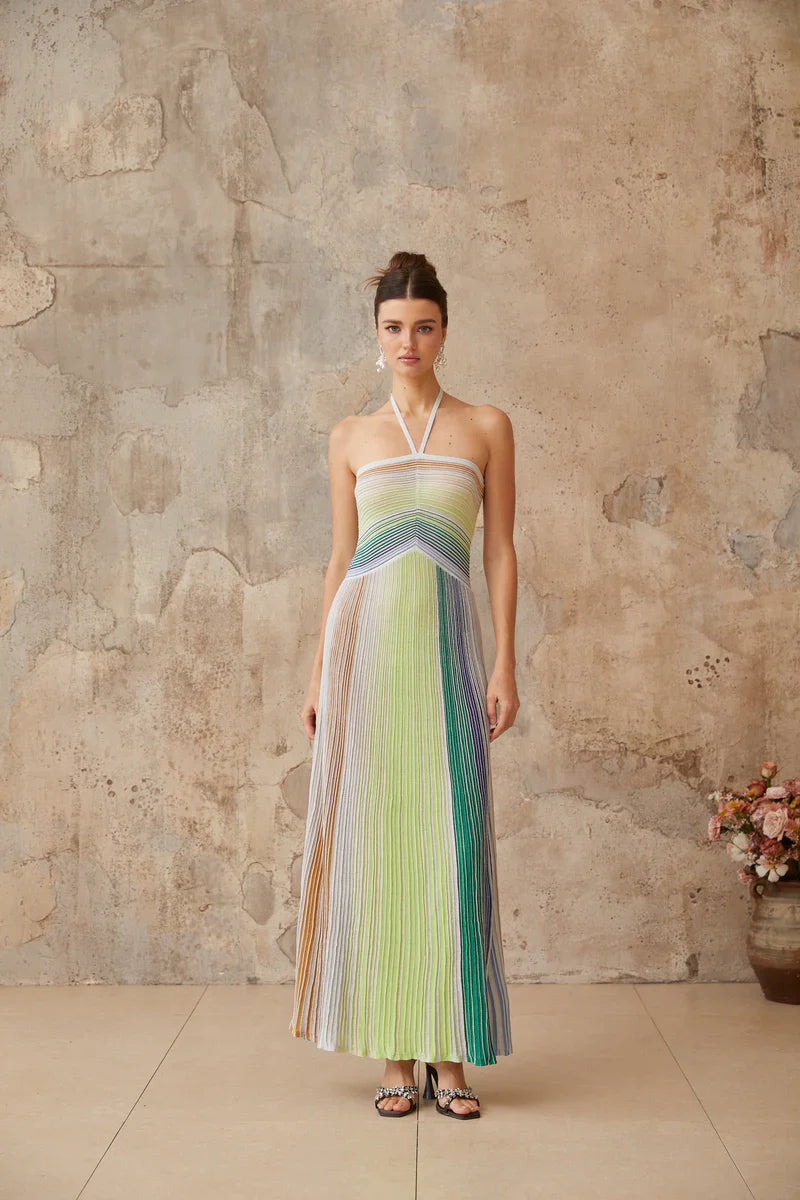 Liana Metallic Stripe Dress