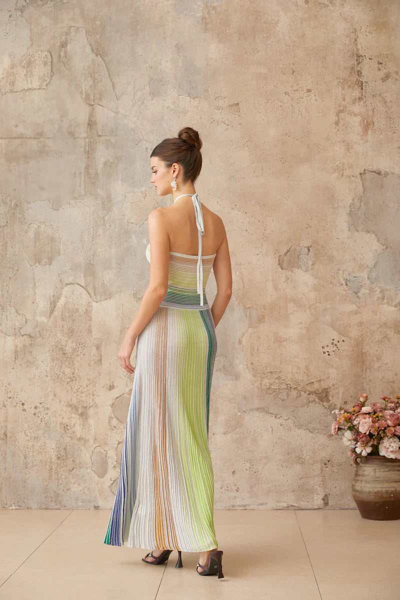 Liana Metallic Stripe Dress