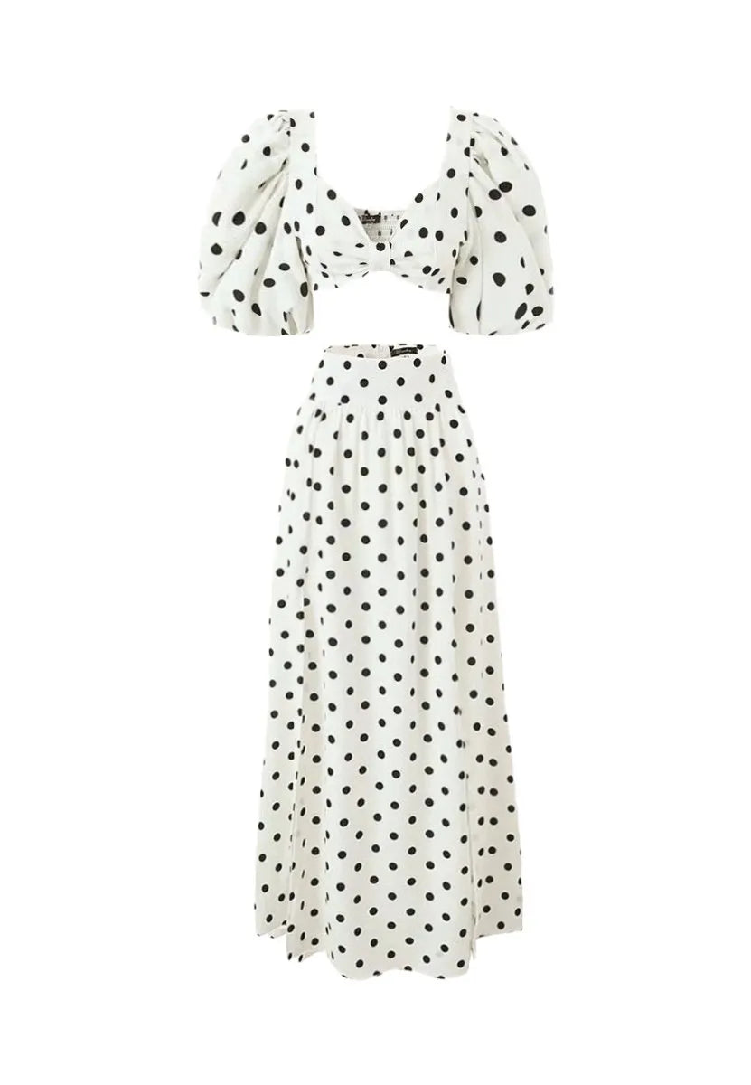 Monique Polka Dot Skirt Set