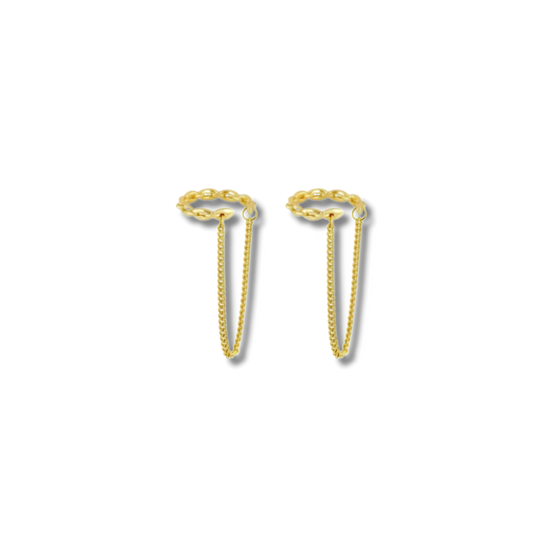 Elegant Gold-Plated Earrings and Pendant Set - Bibi