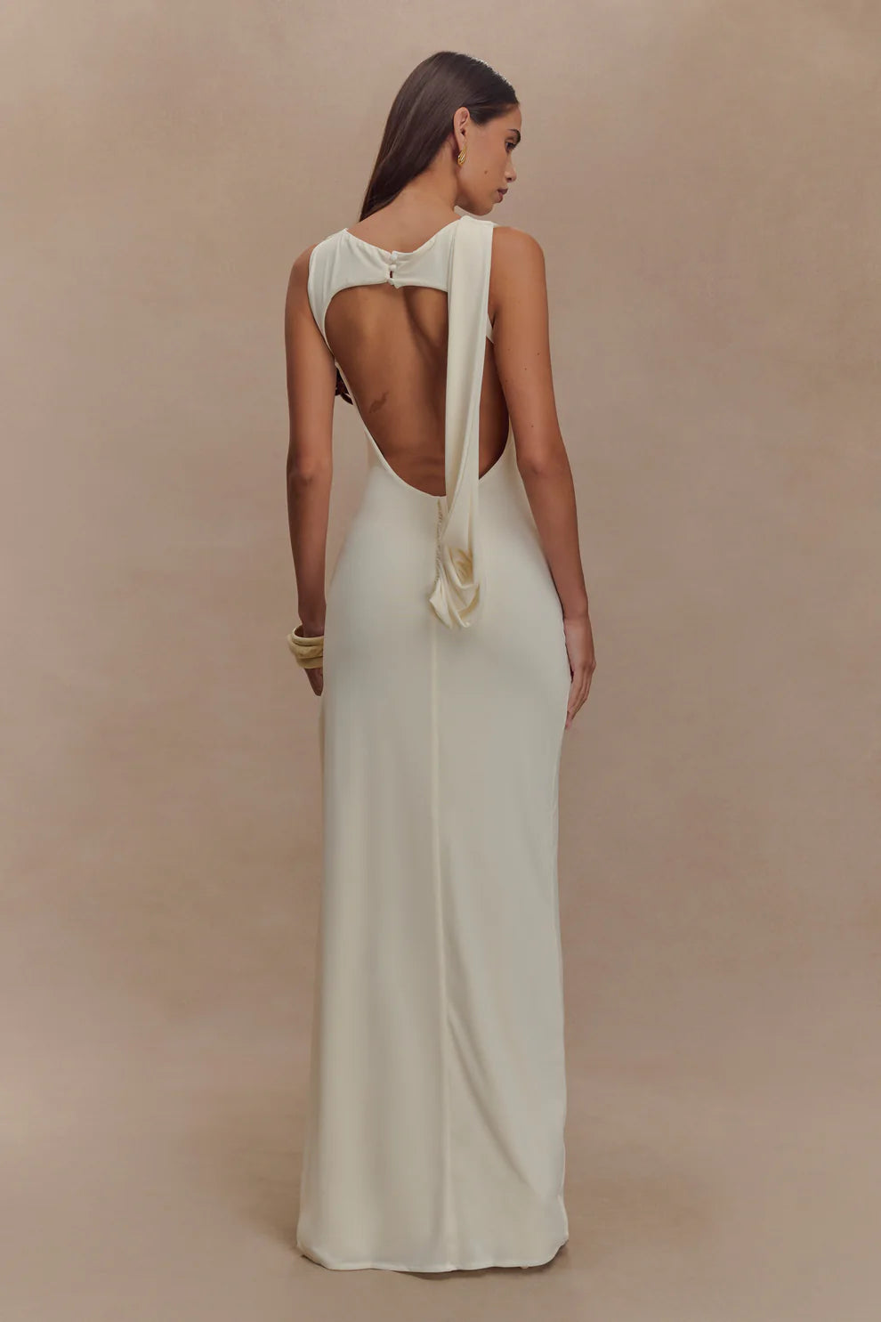 Anastacia Slinky Drape Maxi Dress
