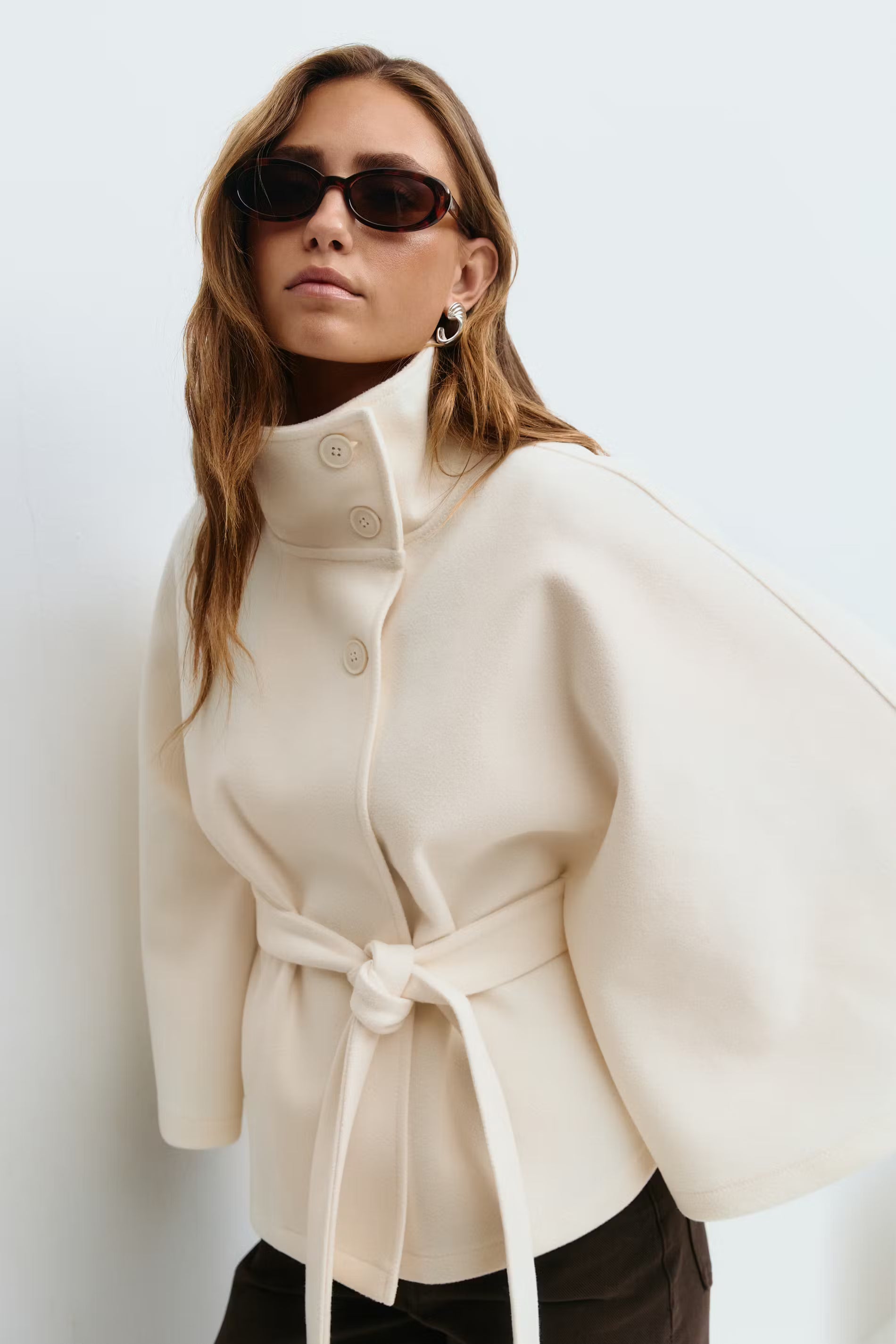 Elora - Belted Cape Jacket