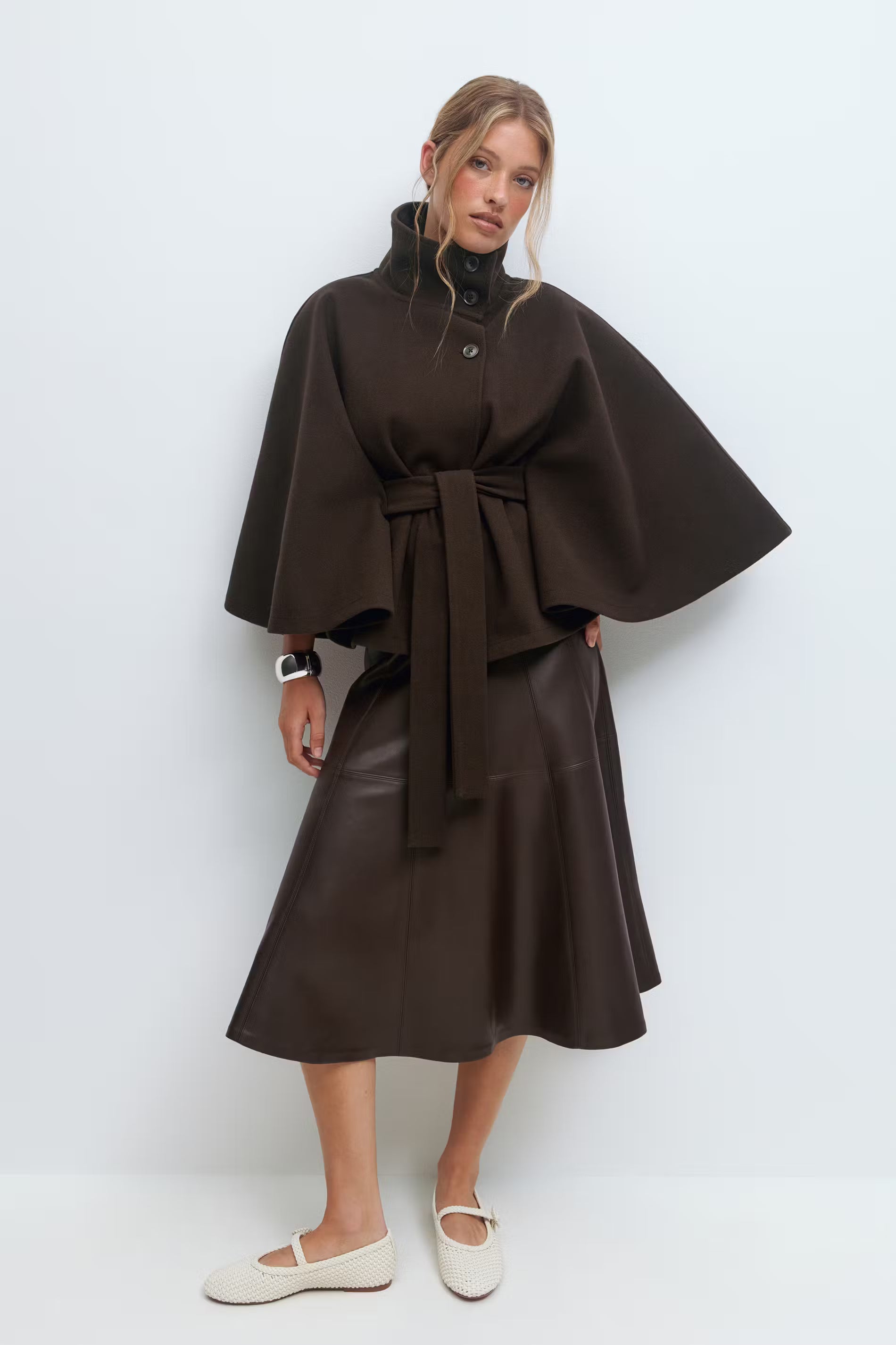 Elora - Belted Cape Jacket