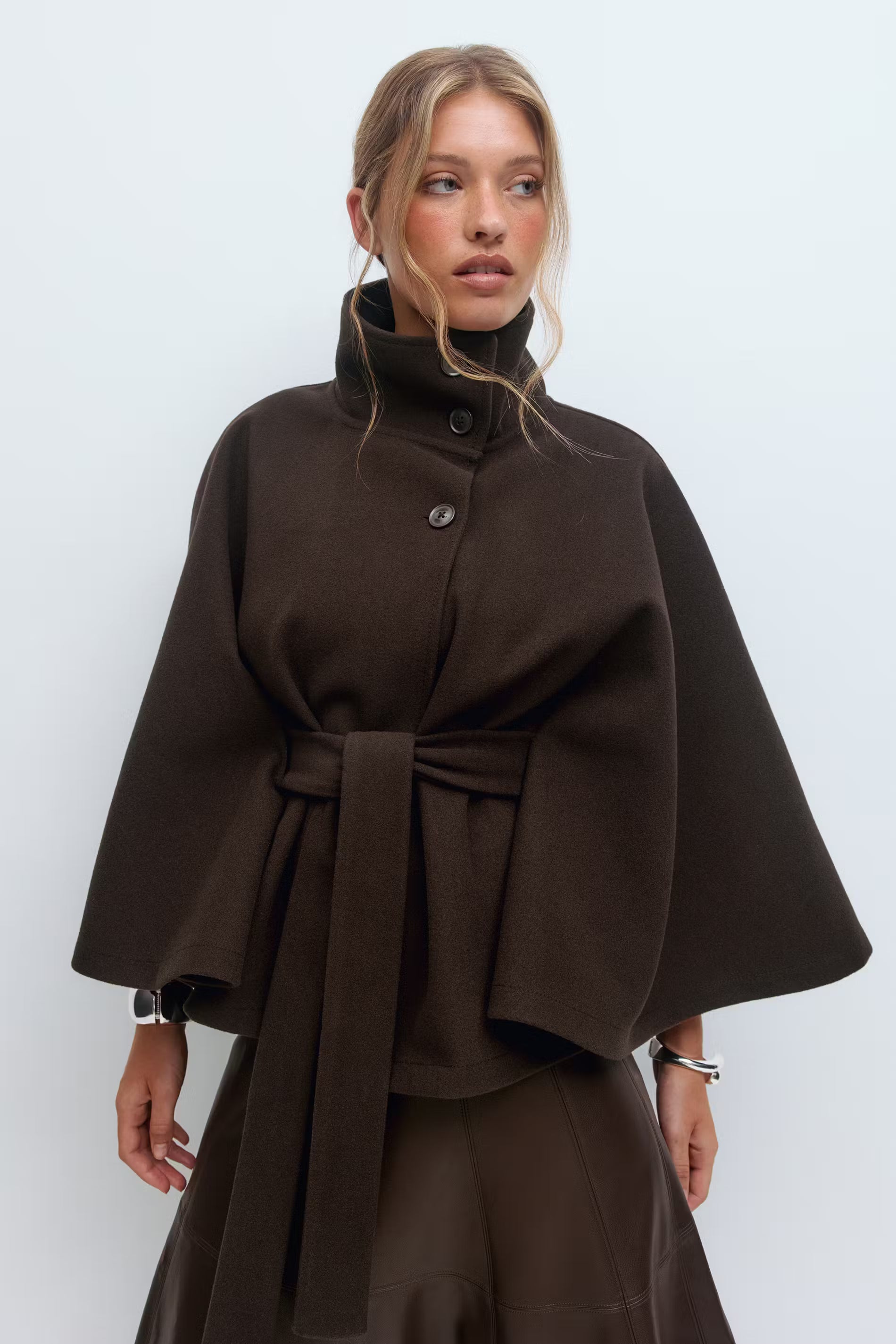 Elora - Belted Cape Jacket