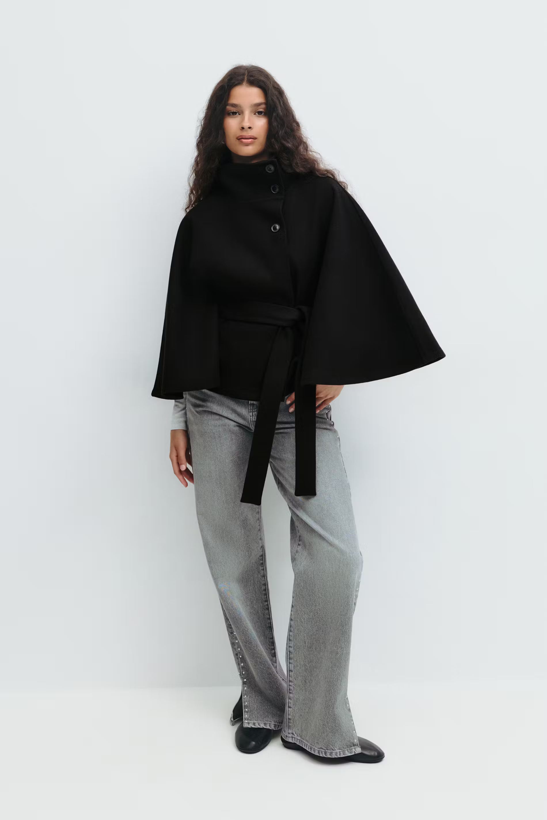 Elora - Belted Cape Jacket