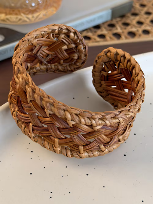 Braided Rattan Bracelet