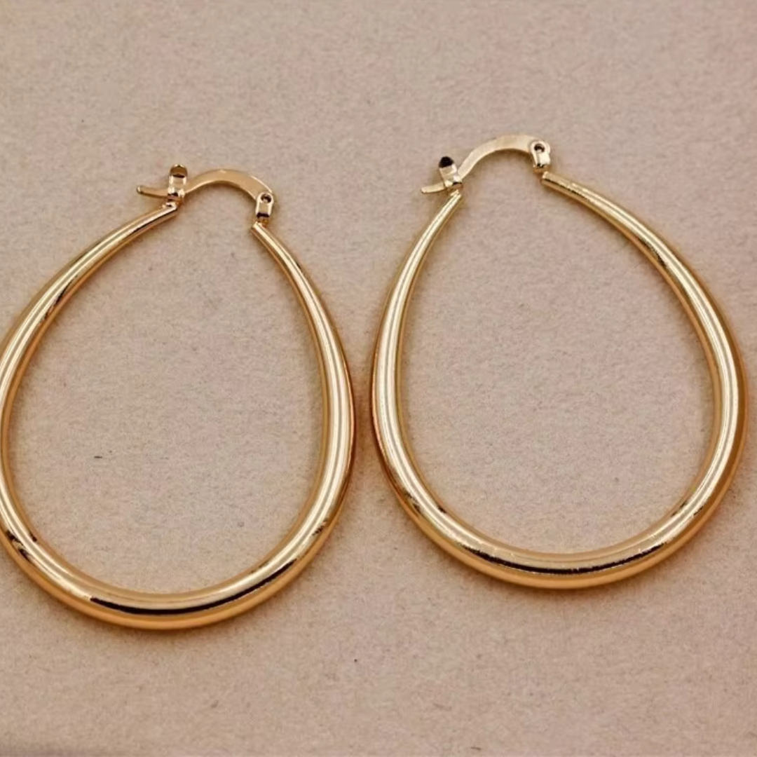 Bolle Golden Hoop Earrings – Vintage Look & Waterproof