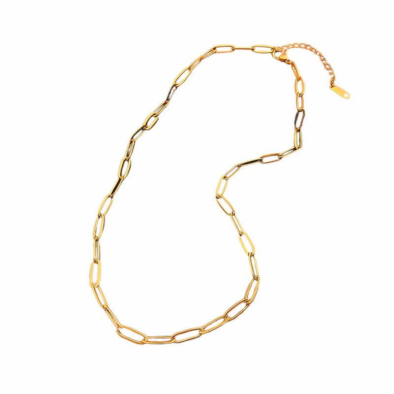 Elegant Gold Paperclip Necklace - Bianca for a Stylish Look