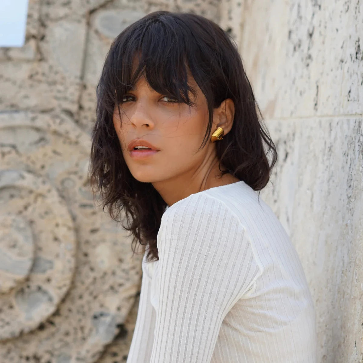 Shining Bronze Earrings