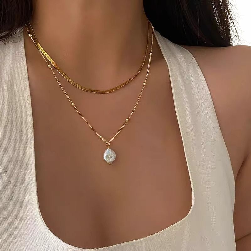 Enchanting Stacked Baroque Pearl Necklace - Elegant Alette Design