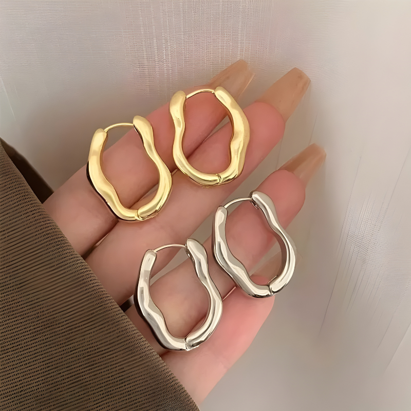 Elegant Irregular Hoop Earrings - Olivia