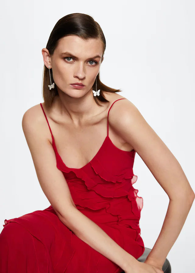 Madelyn Chiffon Ruffle Maxi Dress