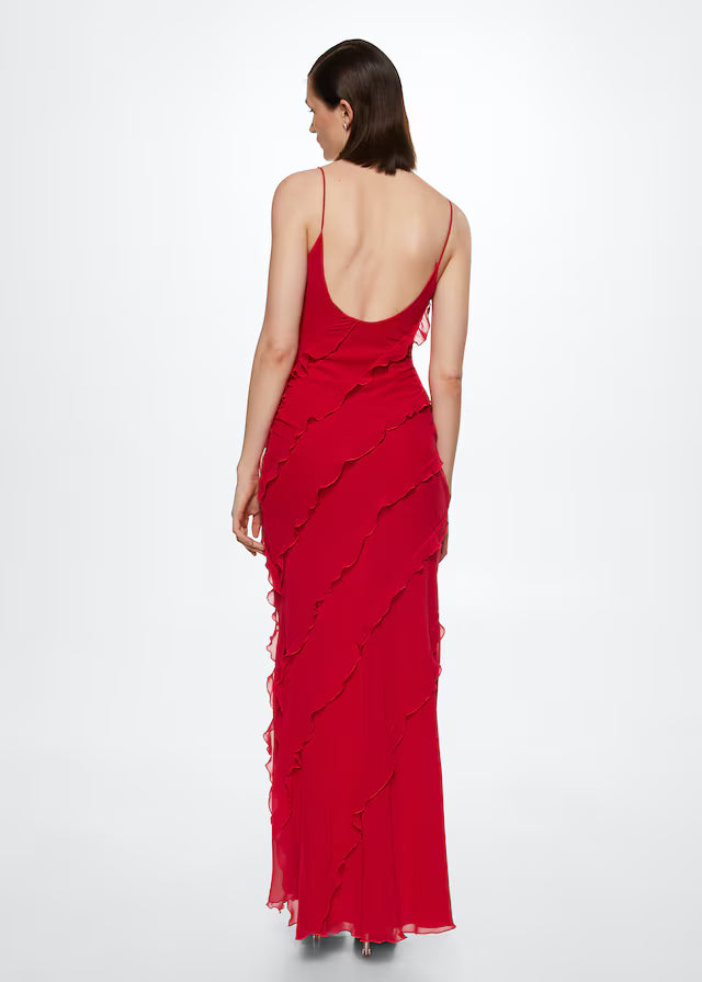 Madelyn Chiffon Ruffle Maxi Dress