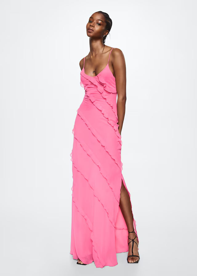 Madelyn Chiffon Ruffle Maxi Dress