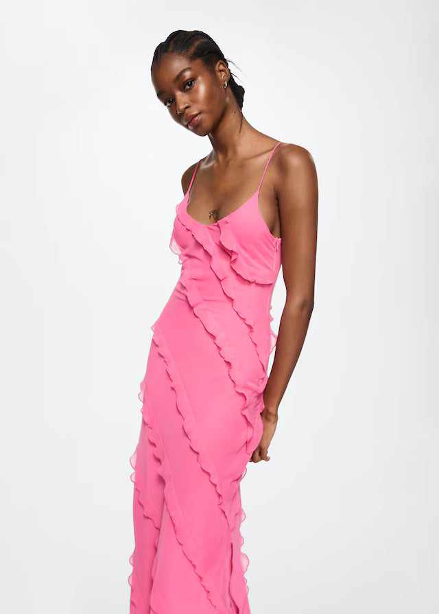 Madelyn Chiffon Ruffle Maxi Dress