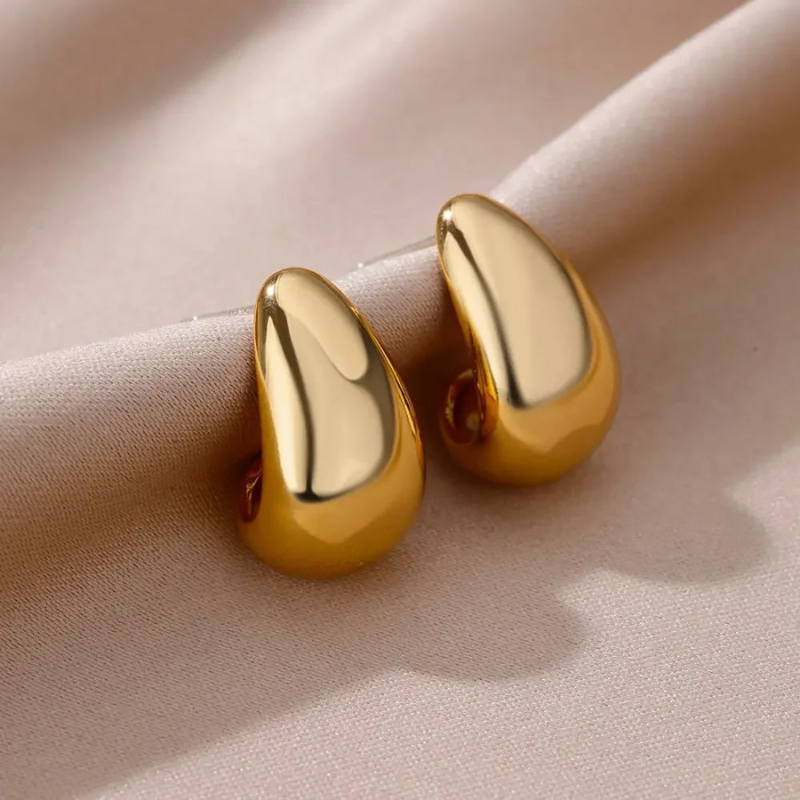 Thick Droplet Stud Earrings - Stylish and Trendy Chelsea Design