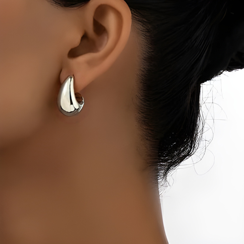 Thick Droplet Stud Earrings - Stylish and Trendy Chelsea Design