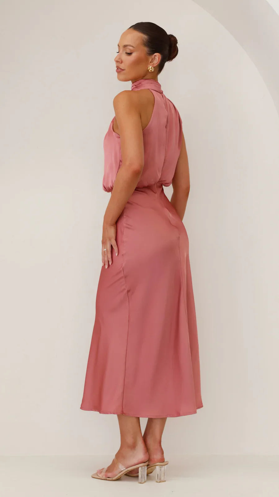 Amara Satin Couture Maxi Dress