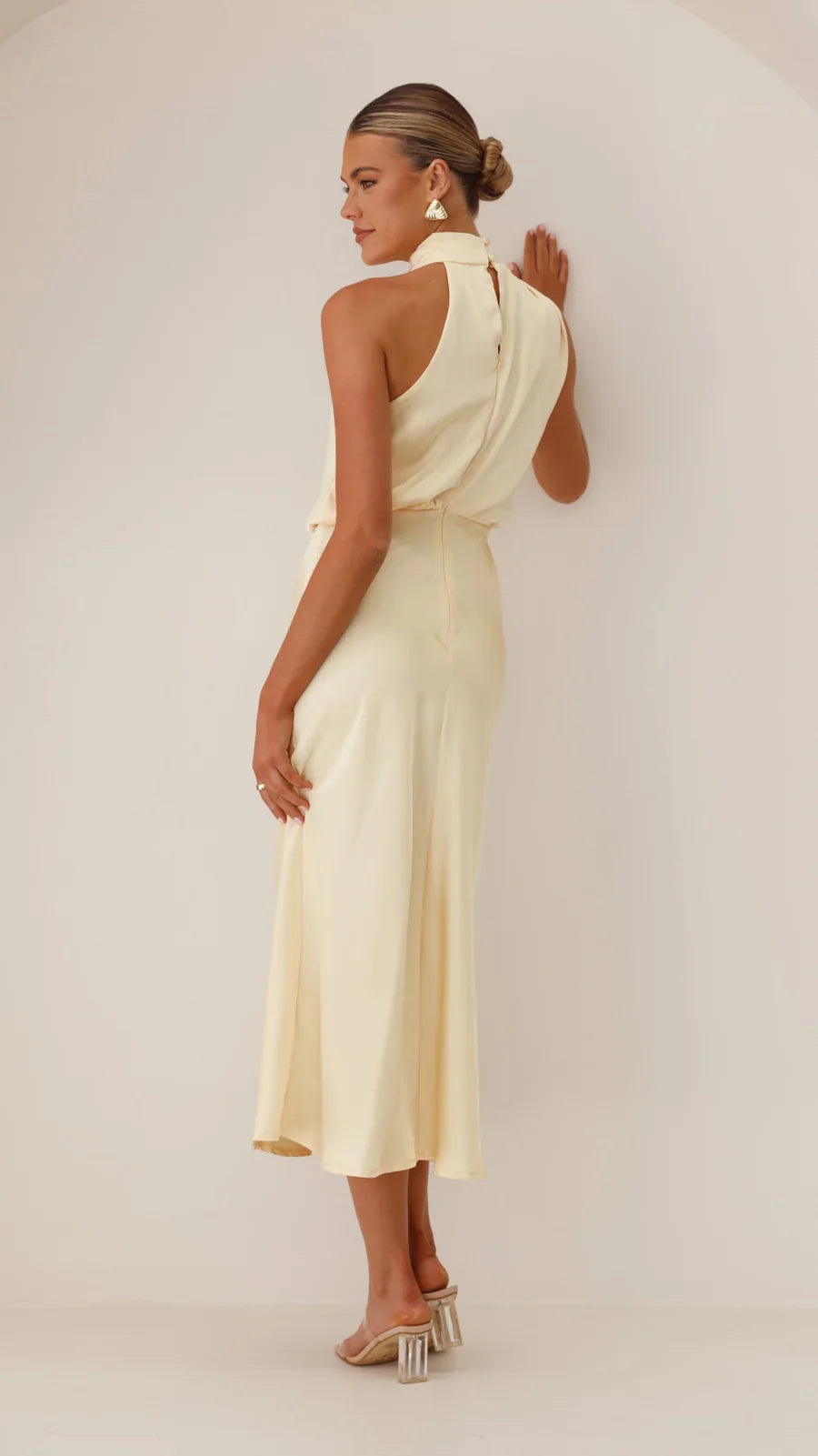 Amara Satin Couture Maxi Dress