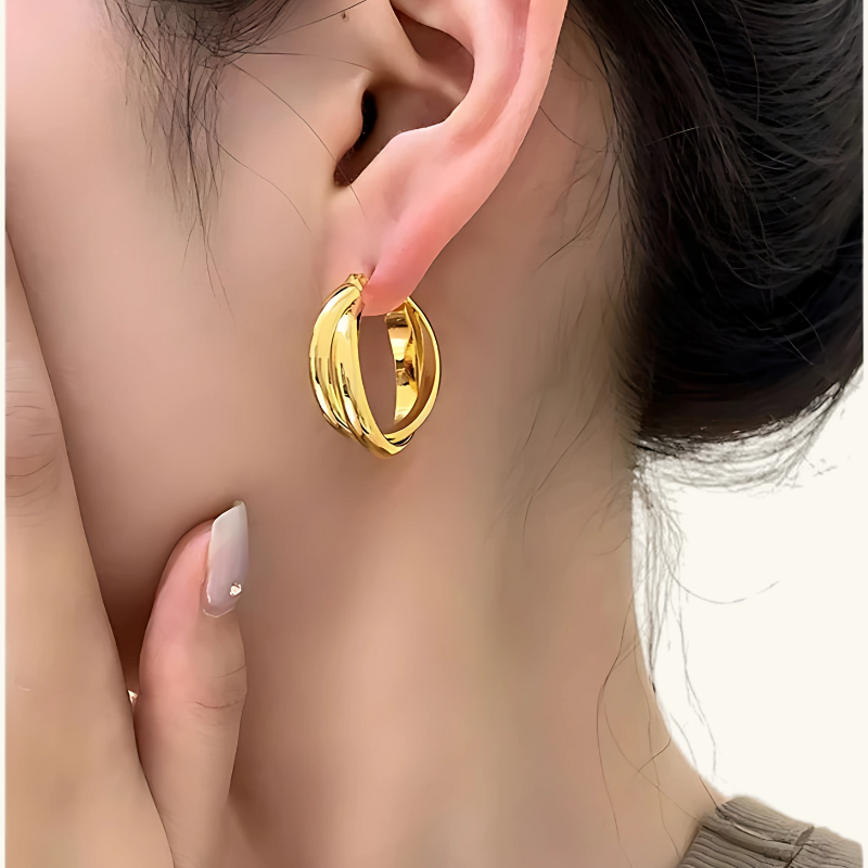 Cute Vintage Braided Hoop Earrings - Miniature Style