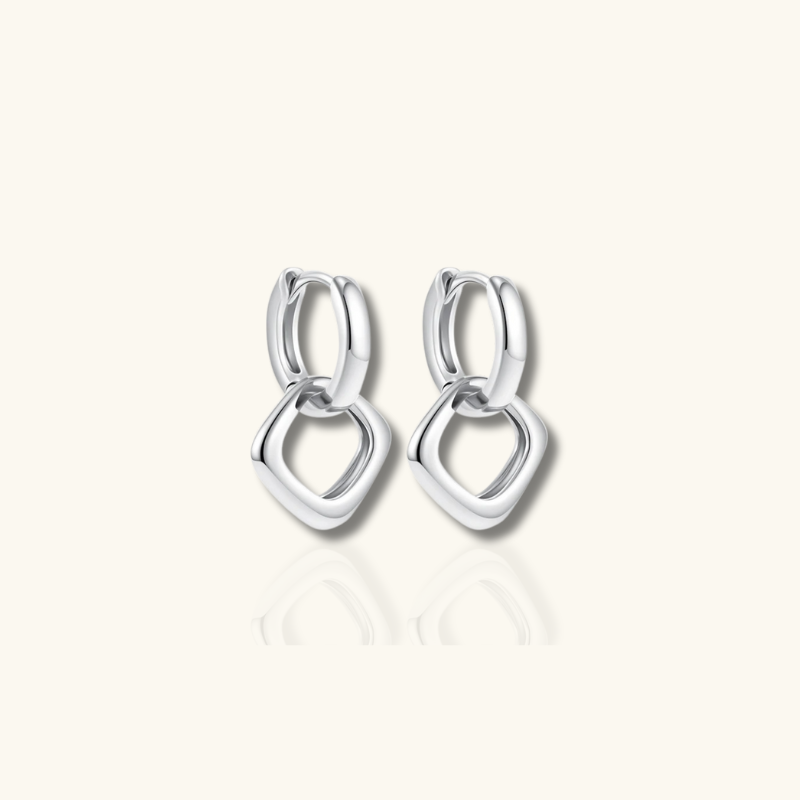 Geometric Creole Hoop Earrings - Zoey