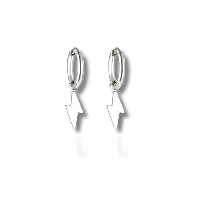 Elegant Lightning Stripe Hoop Earrings - Emilia for a striking look