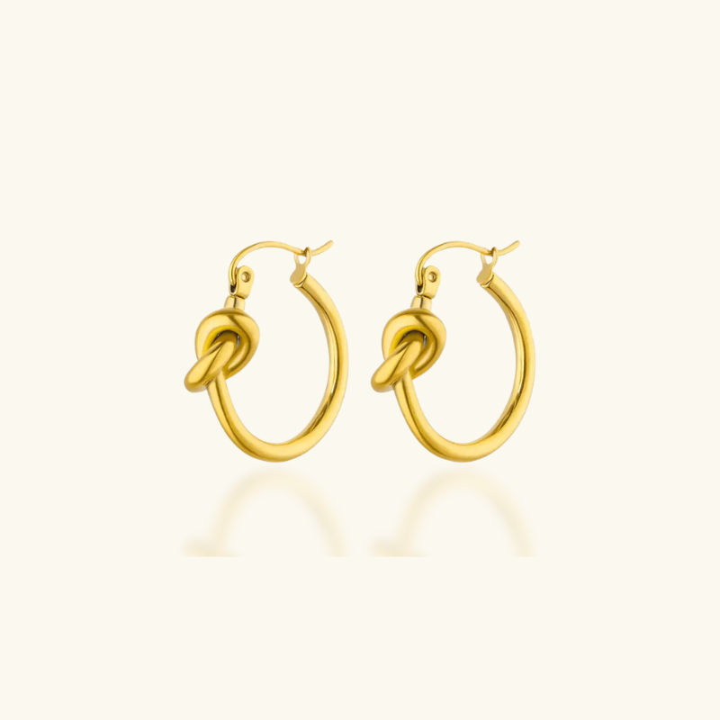 Elegant Knot Hoop Earrings - Aria for a stylish look