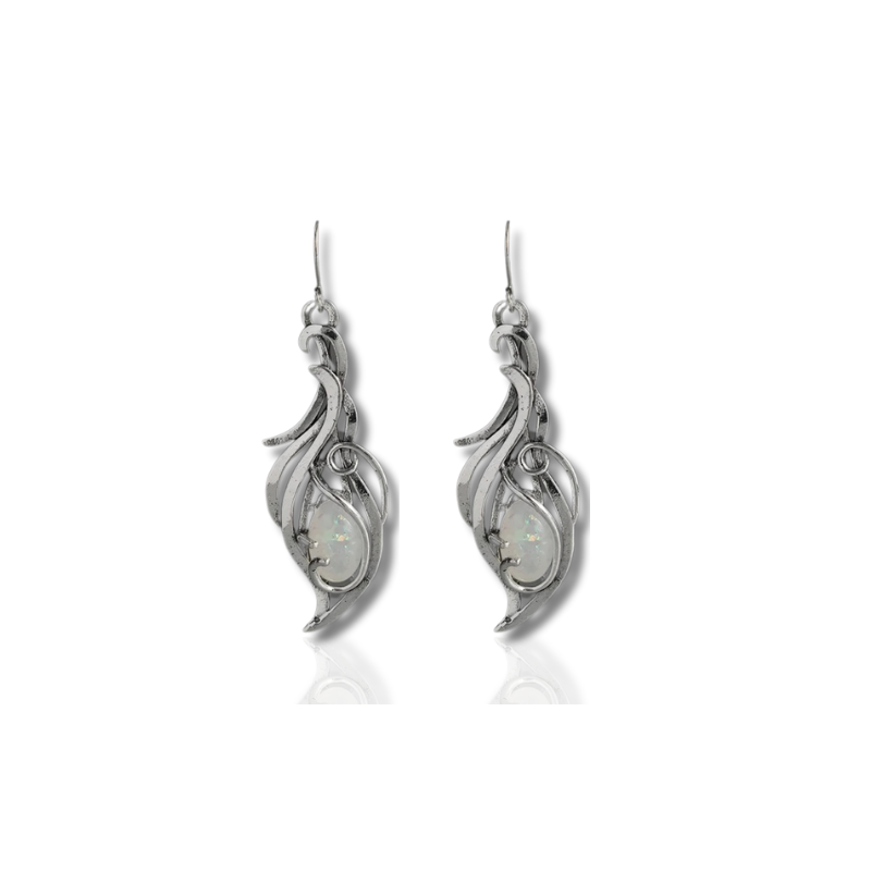 Elegant Oval Fire Opal Earrings - Kelly for a captivating look