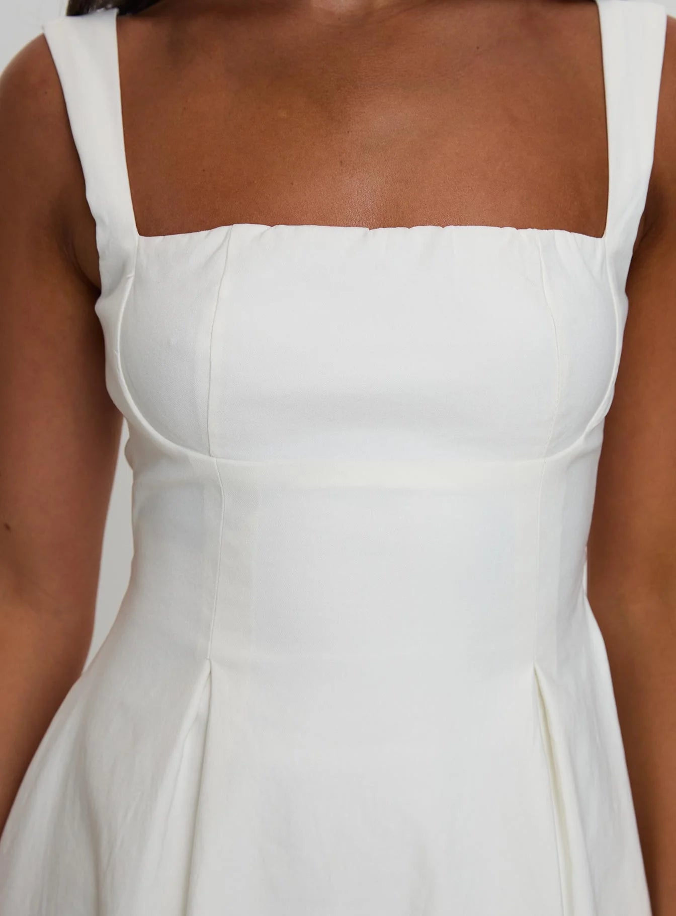 Melanie Pleated Bow Mini Dress