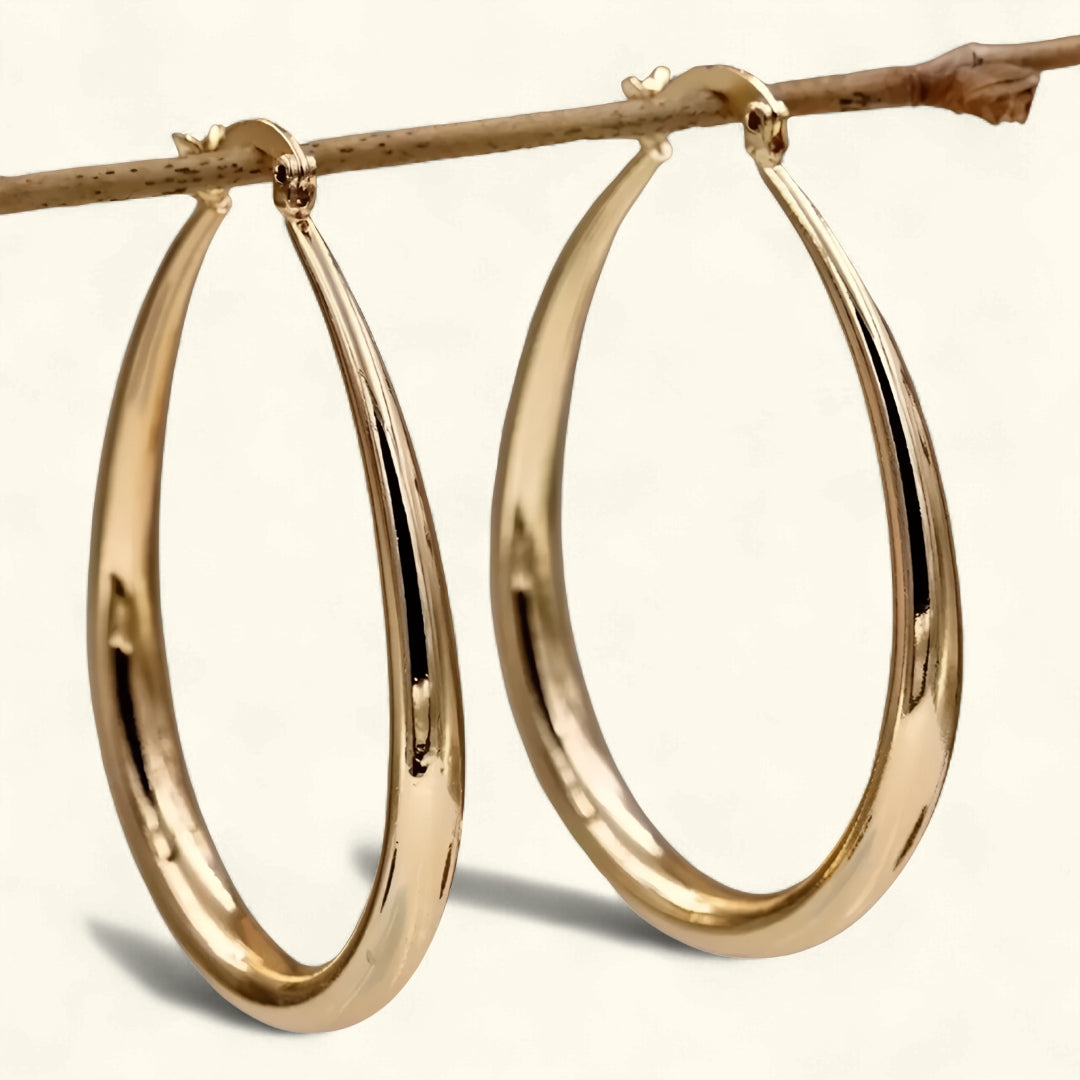 Bolle Golden Hoop Earrings – Vintage Look & Waterproof