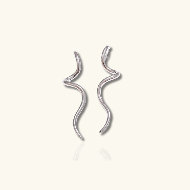 Elegant Gold-Plated Spiral Hoop Earrings – Nyla